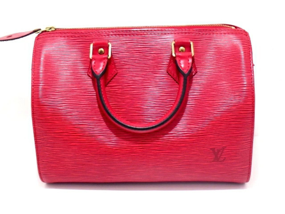 LOUIS VUITTON Speedy Handbag Epi Leather Castilian Red